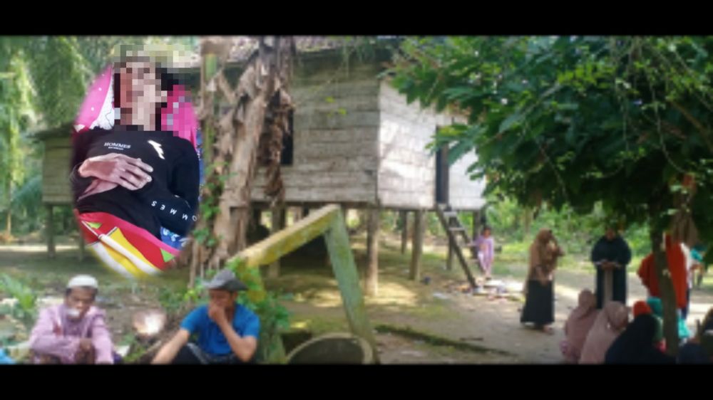 Korban yang sudah meninggal dan kondisi dikediaman kakak korban,Selasa 16/02/2021 