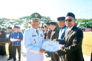  Upacara Hari Otonomi Daerah Ke-30 Kabupaten Merangin Berlansung Khidmat